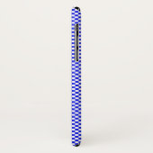 Blue and white checker board pattern Case-Mate iPhone hülle (Hinten/Links)