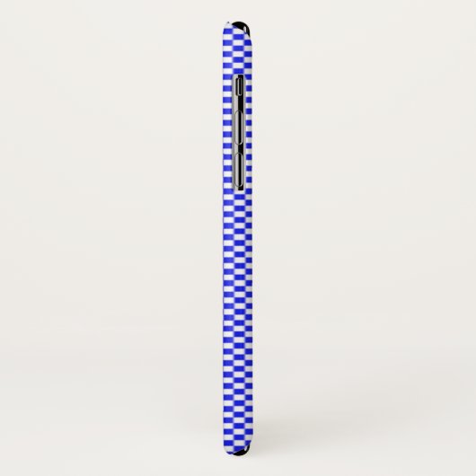 Blue and white checker board pattern Case-Mate iPhone hülle (Hinten/Links)