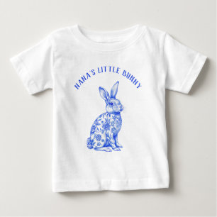 Blue and White Chinoiserie Baby Säugling T-shirt