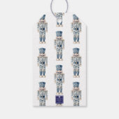 Blue and White Chinoiserie Christmas Nutcracker Geschenkanhänger (Rückseite)