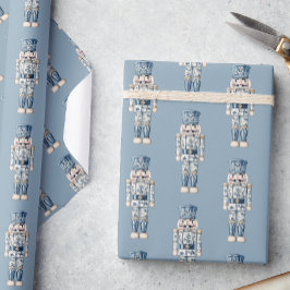 Blue and White Chinoiserie Christmas Nutcracker Geschenkpapier