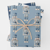 Blue and White Chinoiserie Christmas Nutcracker Geschenkpapier Set (Beispiel)