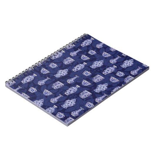 Blue and White Chinoiserie/ Delftware Pottery Notizblock (Linke Seite)