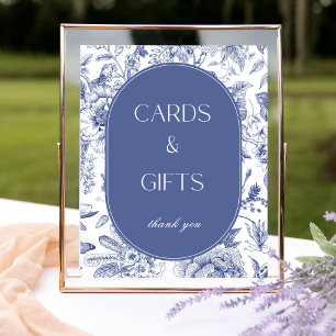 Blue and White Chinoiserie Karten und Geschenke Un Poster