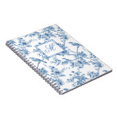 Blue and White Chinoiserie Monogram Notebook Notizblock (Rechte Seite)
