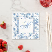 Blue and White Chinoiserie Monogram Notebook Serviette (Beispiel)