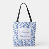 Blue and White Chinoiserie Tote Bag Tasche (Rückseite)