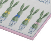 Blue and White Chinoiserie With Rabbit Topiaries Schneidebrett (Ecke)