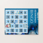 Blue and White Christmas Bingo Jigsaw Puzzle (Horizontal)