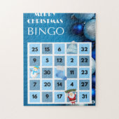 Blue and White Christmas Bingo Jigsaw Puzzle (Vertikal)