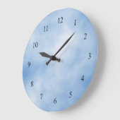 Blue and White Cloudy Day Kitchlock Wall Clock Große Wanduhr (Winkel)