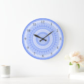 Blue and White Country Kitchen Wall Clock Große Wanduhr (Zuhause)