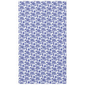 Blue and White Dahlia Blume Toile de Jouy Tischdecke (Vorderseite)