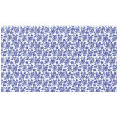 Blue and White Dahlia Blume Toile de Jouy Tischdecke (Vorderseite (Horizontal))