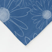 Blue and White Daisies Fleecedecke (Ecke)