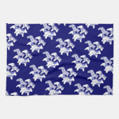 Blue and White Dala Horses Küchentuch (Horizontal)