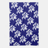 Blue and White Dala Horses Küchentuch (Vertikal)