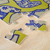 Blue and White Dala Horses Puzzle (Seite)