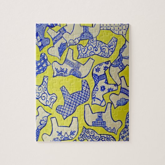 Blue and White Dala Horses Puzzle (Vertikal)