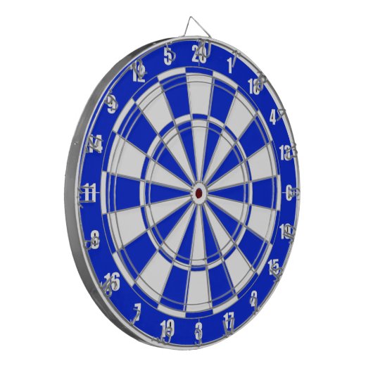 Blue and White Dart Board Dartscheibe (Vorderseite Links)