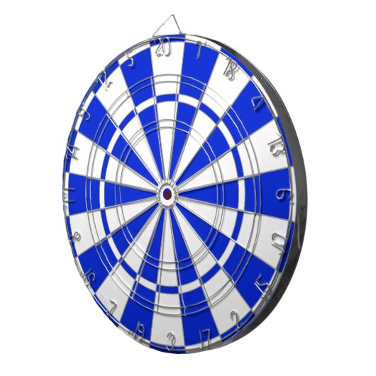 Blue and White Dart Board Dartscheibe (Vorderseite rechts)