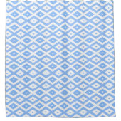 Blue and white diamond pattern duschvorhang (Vorderseite)