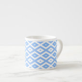 Blue and white diamond pattern espressotasse (Vorderseite Rechts)
