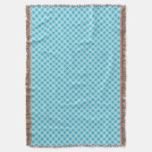 Blue and white diamond-patterned blanket decke (Vorderseite Vertikal)