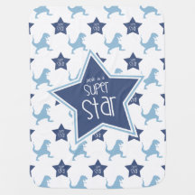 Blue and White Dinosaurier Superstar