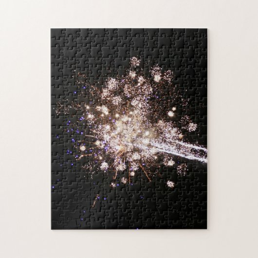 Blue and White Fireworks Puzzle (Vertikal)