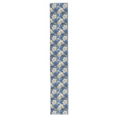Blue and White Floral Dining Table Runner Großer Tischläufer (Vorderseite)