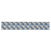 Blue and White Floral Dining Table Runner Großer Tischläufer (Horizontal)
