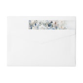 Blue and White Floral Graduation Invitation Belly  (Rückseite)