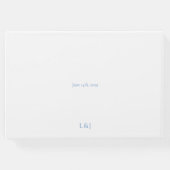 Blue and White Floral Hydrangea Wedding Gästebuch (Rückseite)