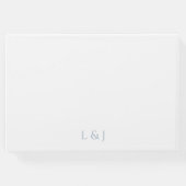 Blue and White Floral Hydrangea Wedding Gästebuch (Rückseite)