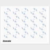 Blue and White Floral Stickers (Blatt)