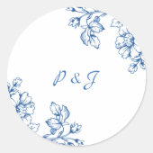 Blue and White Floral Stickers (Vorderseite)