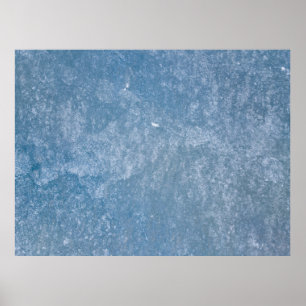Blue and white floral textile poster