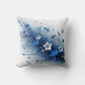  Blue and White Floral Vine Throw Pillow  Kissen (Vorderseite)