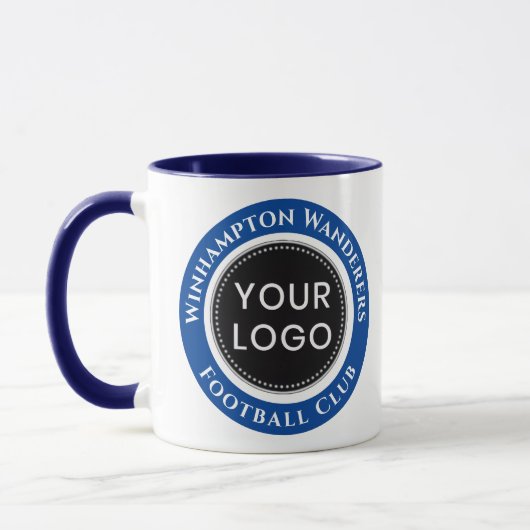 Blue and White Football Team Mug Tasse (Links)