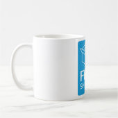 Blue and White Free Shipping Icon Kaffeetasse (Links)