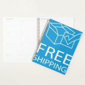 Blue and White Free Shipping Icon Planer (Anzeige)