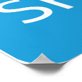 Blue and White Free Shipping Icon Poster (Ecke)