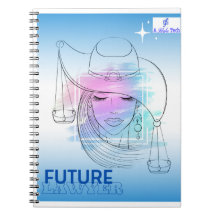 Blue and White Future Lawyer Spiral Foto Notebook