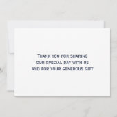 Blue and White Gay Wedding danke Ihnen Karten (Rückseite)