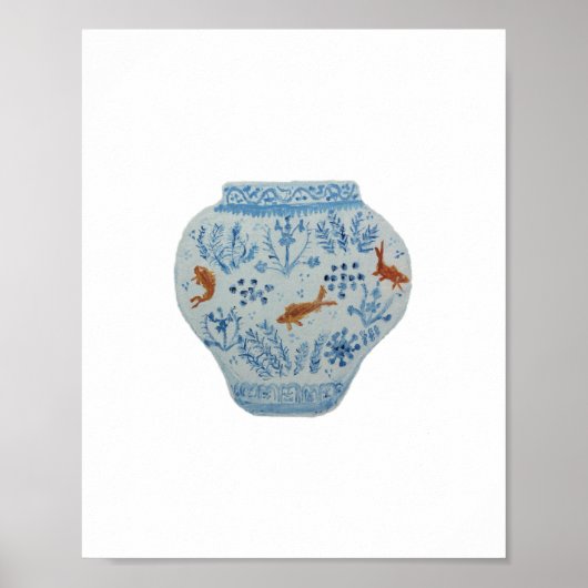 Blue and White Ginger Jar Art Print Poster (Vorne)