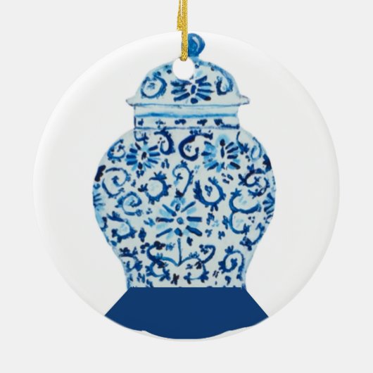 Blue and White Ginger Jar Keramik Ornament (Hinten)