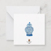 Blue and White Ginger Jar Mitteilungskarte (Rückseite)
