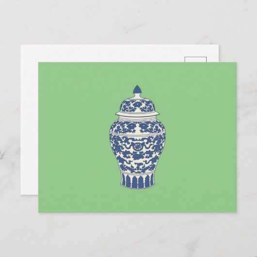 Blue and White Ginger Jar Postkarte (Vorne/Hinten)