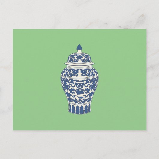 Blue and White Ginger Jar Postkarte (Vorderseite)